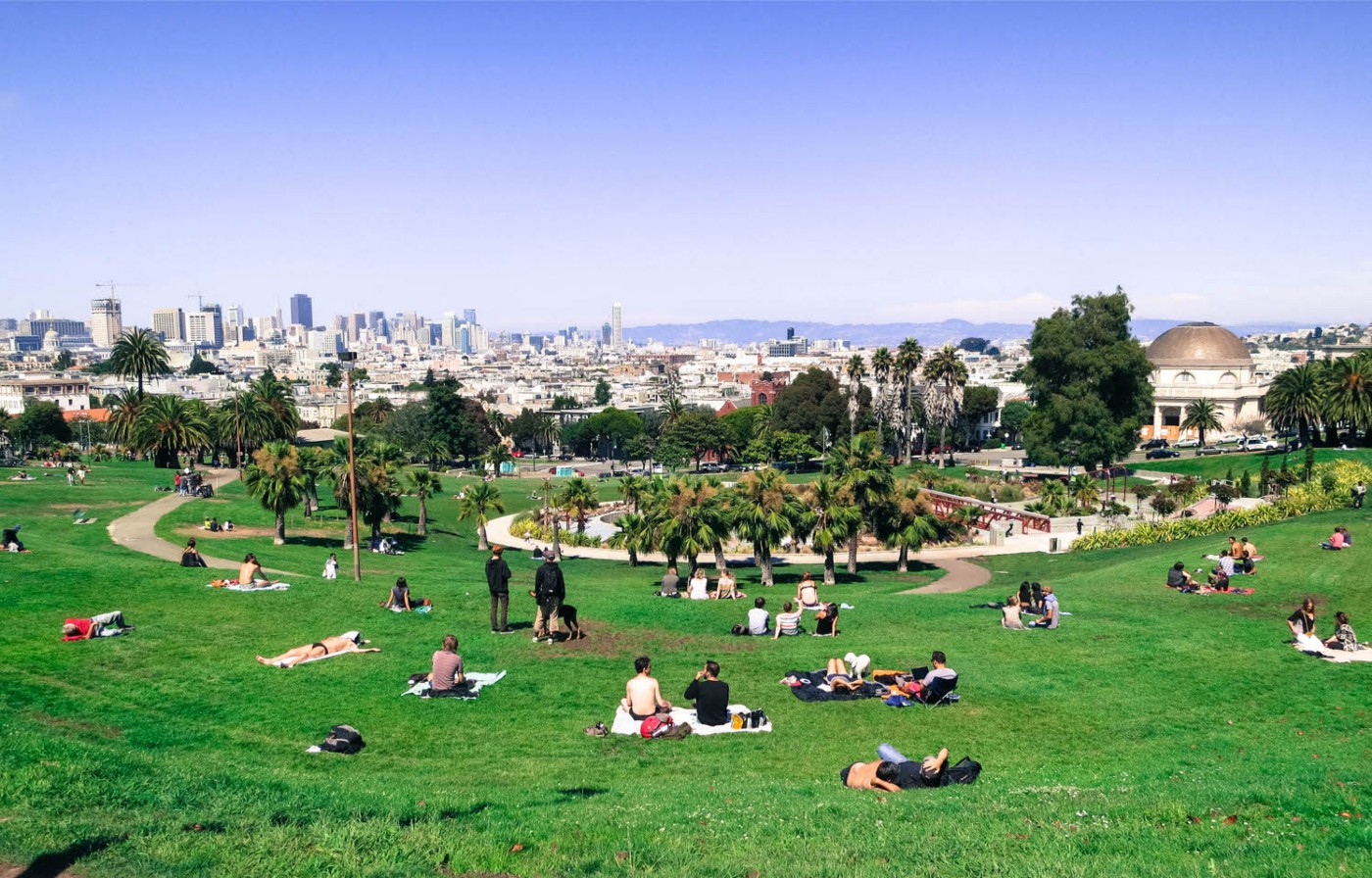 People relaxing
