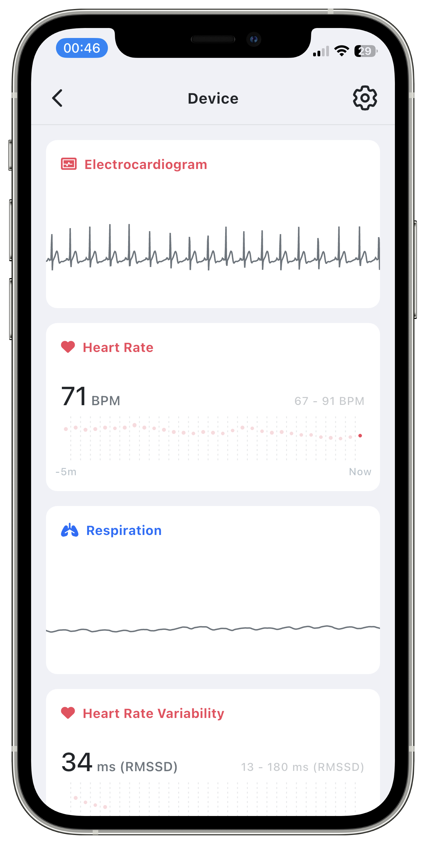 Measuring data with Aidlab iOS app