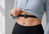 Woman wearing Aidlab chest sensor
