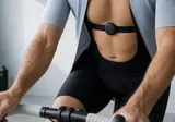 Cyclist wearing Aidlab chest sensor